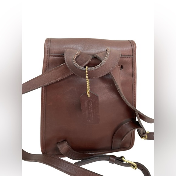 COACH Vintage Day Pack Bag Backpack Mahogany Brown 9960 Flap Turn Lock Purse main image 5